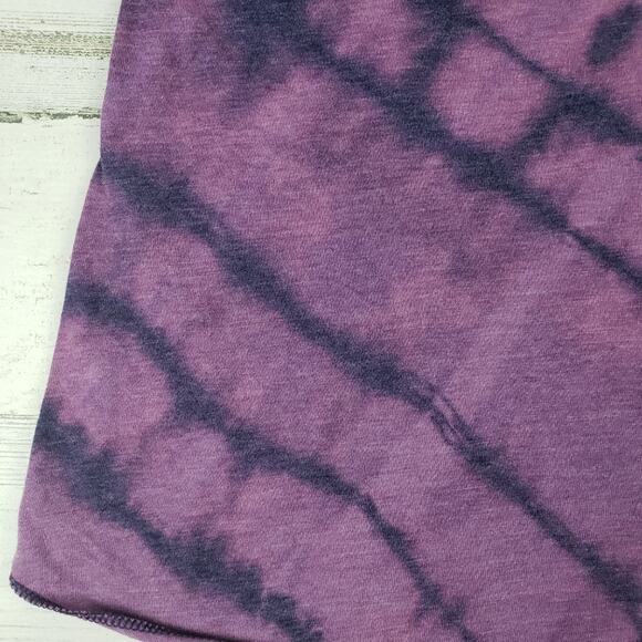 NWOT American Apparel Custom Purple Bleach Tie Dye Diagonal Box Tank Top Size XS - Picture 4 of 11